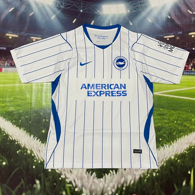 Camiseta Brighton Away Equipación 2026/2027 Blanco