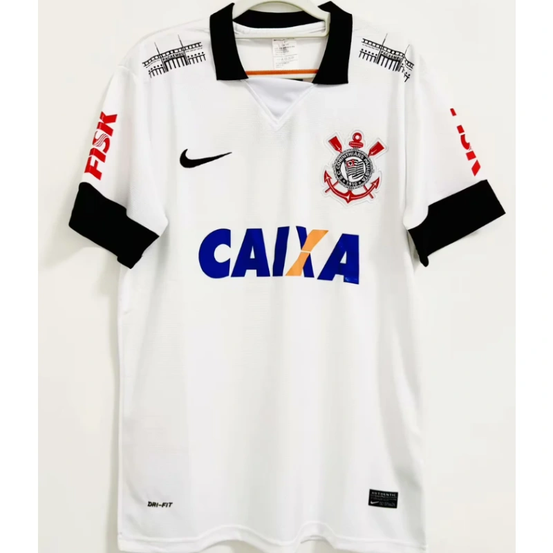 Camiseta Corinthians Home Equipación Retro 2013/2014 Blanco