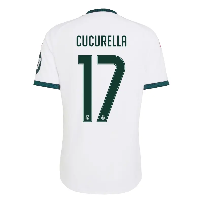 Camiseta CUCURELLA 17 Real Madrid Home Equipación 2026/2027 Blanco con Parche HP