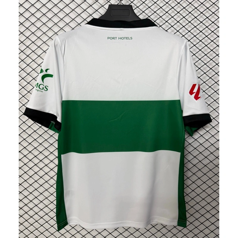 Camiseta Elche Home Equipación 2026/2027 Blanco/Verde con Parche La Liga