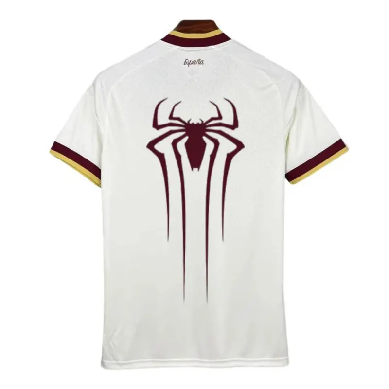 Camiseta España Mundial 2026 x Spiderman Away Equipación Blanco 2 Estrellas