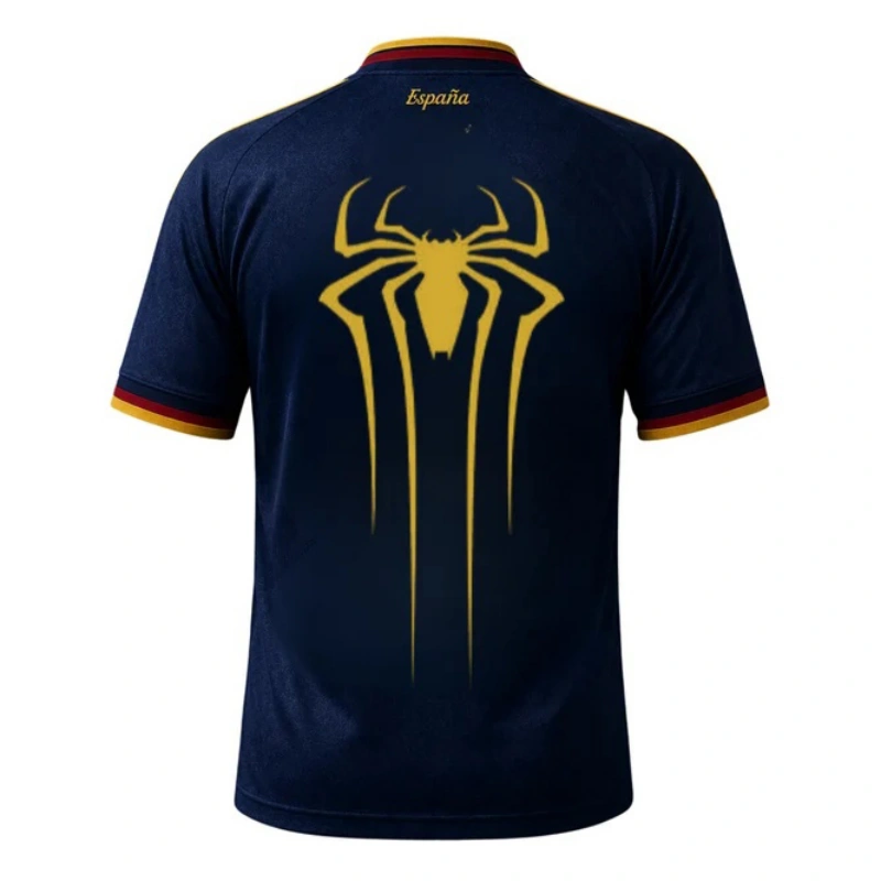 Camiseta España Mundial 2026 x Spiderman Azul 2 Estrellas