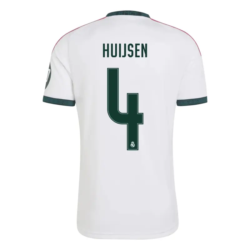 Camiseta HUIJSEN 4 Real Madrid Home Equipación 2026/2027 Blanco con Parche HP