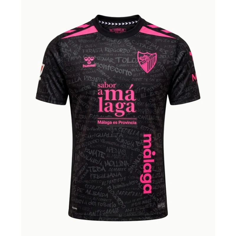 Camiseta Málaga CF Third Equipación 2026/2027 Negro con Parche La Liga