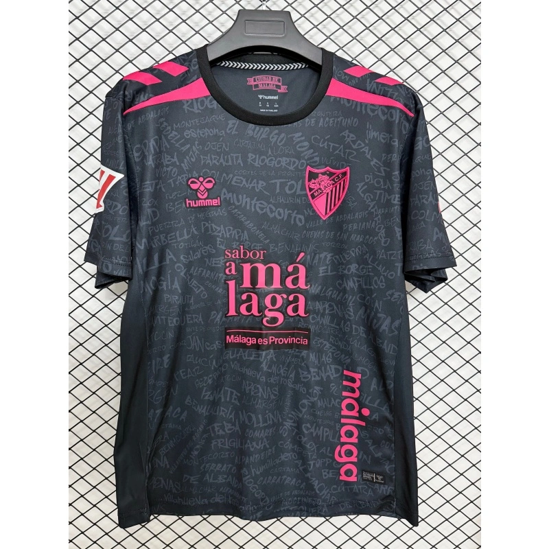 Camiseta Málaga CF Third Equipación 2026/2027 Negro con Parche La Liga