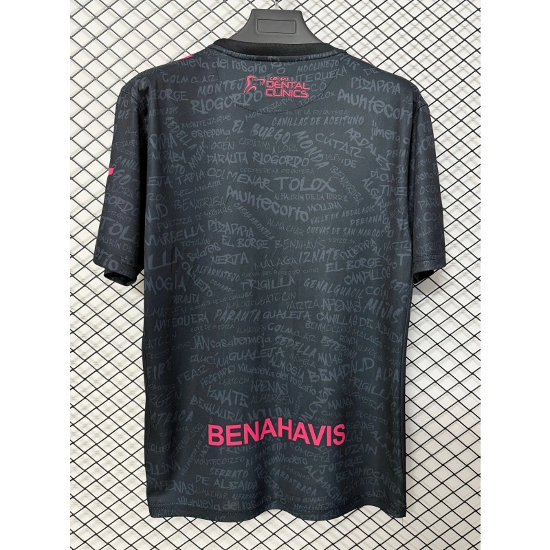 Camiseta Málaga CF Third Equipación 2026/2027 Negro con Parche La Liga