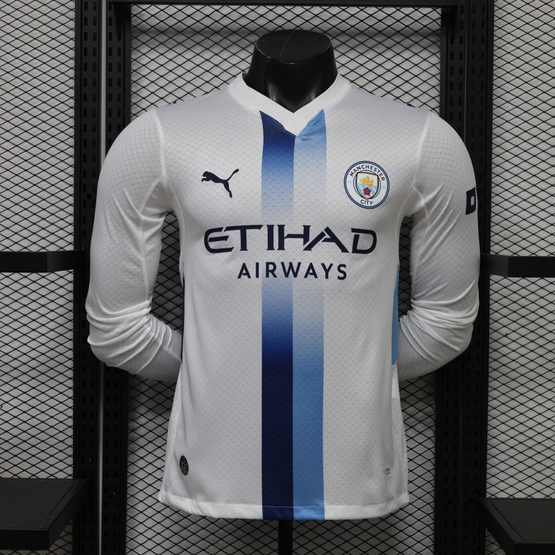 Camiseta Manchester City Third Equipación 2026/2027 ML Blanco (EDICIÓN JUGADOR)