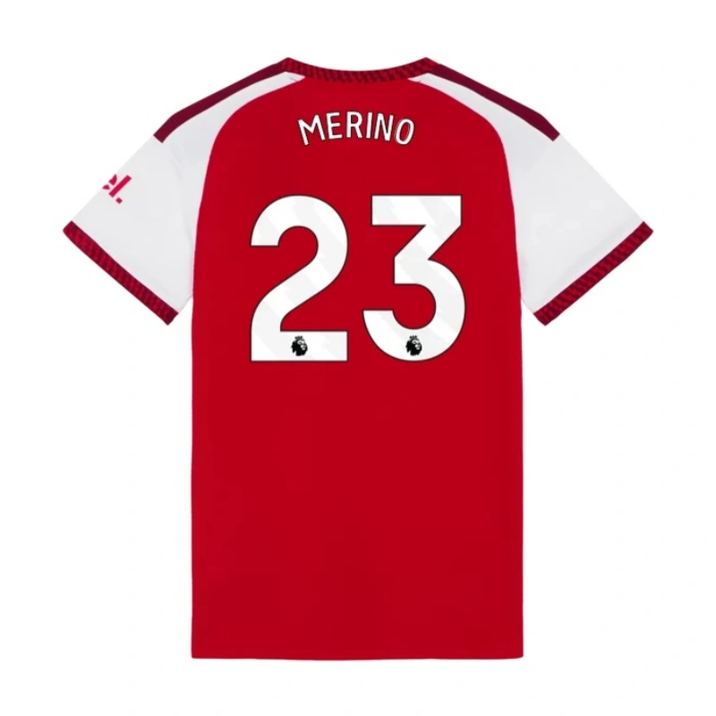 Camiseta MERINO 23 Arsenal Home Equipación 2026/2027 Rojo/Blanco Premier League