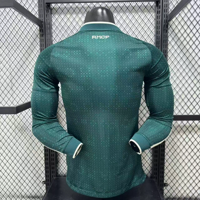 Camiseta Real Madrid Away Equipación 2026/2027 ML Verde Oscuro (EDICIÓN JUGADOR)