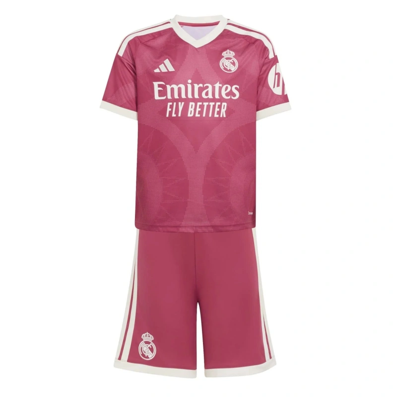 Camiseta Real Madrid  Third Equipación 2026/2027 Rosa Niño Kit con Parche HP