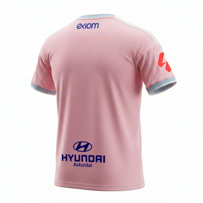 Camiseta Real Oviedo Away Equipación 2026/2027 Rosa con Parche La Liga