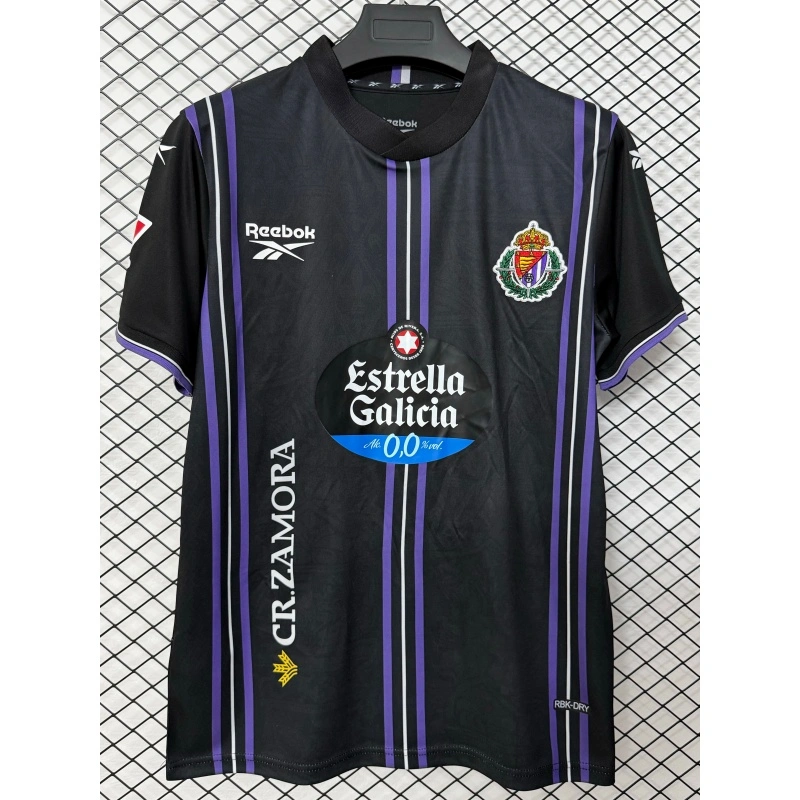 Camiseta Real Valladolid Away Equipación 2026/2027 Negro con Parche La Liga