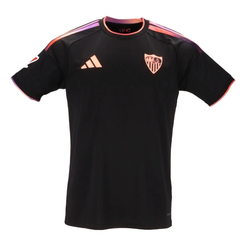 Camiseta Sevilla FC Third Equipación 2026/2027 Negro con Parche La Liga