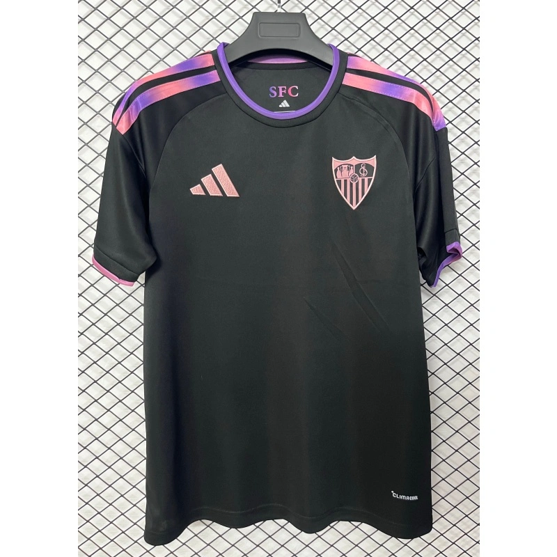 Camiseta Sevilla FC Third Equipación 2026/2027 Negro con Parche La Liga