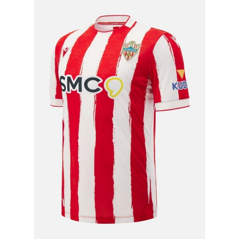 Camiseta UD Almería Home Equipación 2026/2027 Rojo/Blanco con Parche La Liga