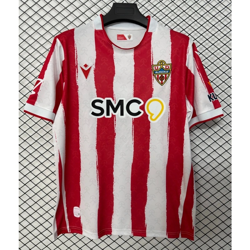 Camiseta UD Almería Home Equipación 2026/2027 Rojo/Blanco con Parche La Liga