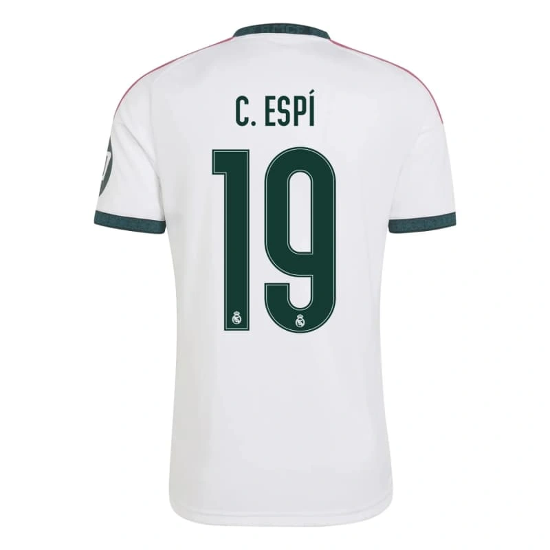 Camiseta C. ESPÍ 19 Real Madrid Home 2026/2027 Blanco con Parche HP