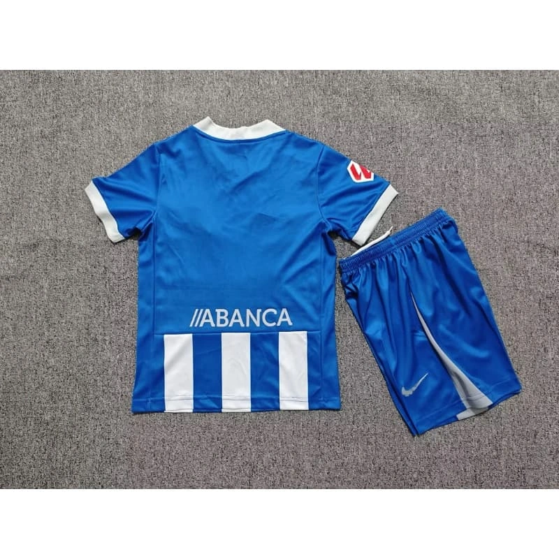 Camiseta Deportivo de La Coruña Home 2026/2027 Azul/Blanco Niño Kit con Parche La Liga