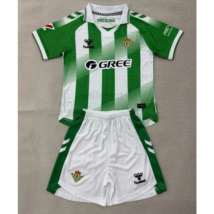 Camiseta Real Betis Home 2026/2027 Verde/Blanco Niño Kit con Parche La Liga