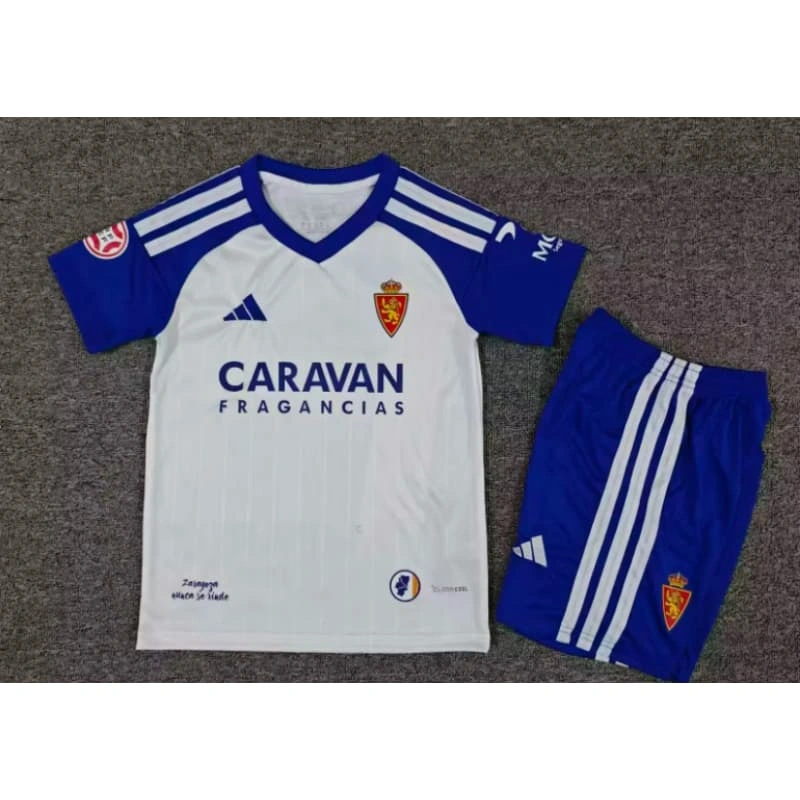 Camiseta Real Zaragoza Home 2026/2027 Blanco/Azul Niño Kit