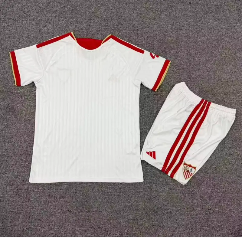 Camiseta Sevilla FC Home 2026/2027 Blanco Niño Kit con Parche La Liga