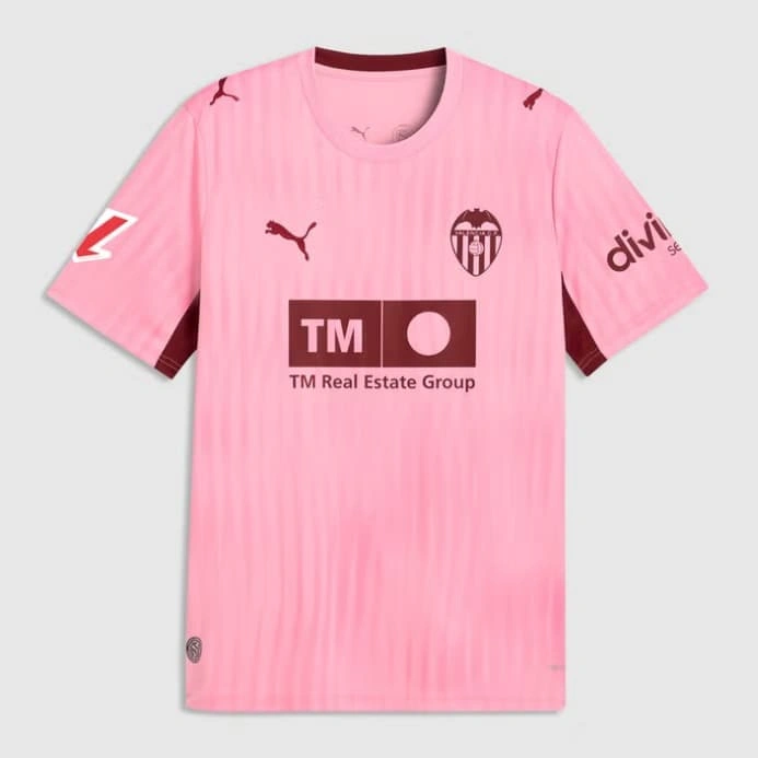 Camiseta Valencia Third 2026/2027 Rosa con Parche La Liga
