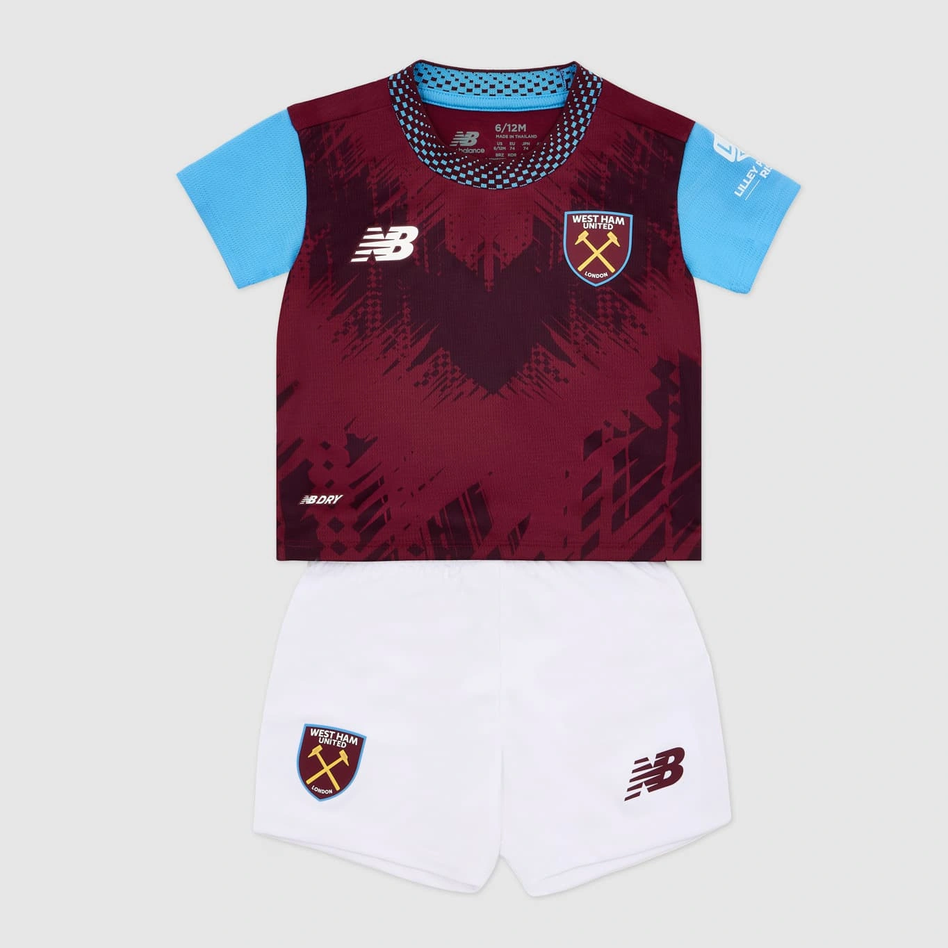 Camiseta West Ham United Home 2026/2027 Rojo Oscuro Niño Kit