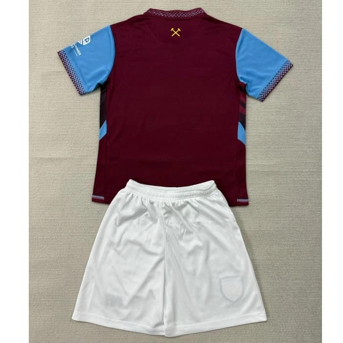 Camiseta West Ham United Home 2026/2027 Rojo Oscuro Niño Kit