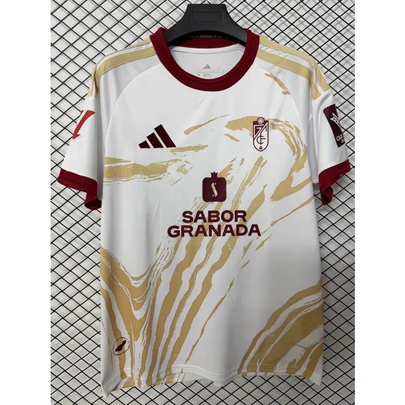 Camiseta Granada Third 2026/2027 Blanco/Oro con Parche La Liga