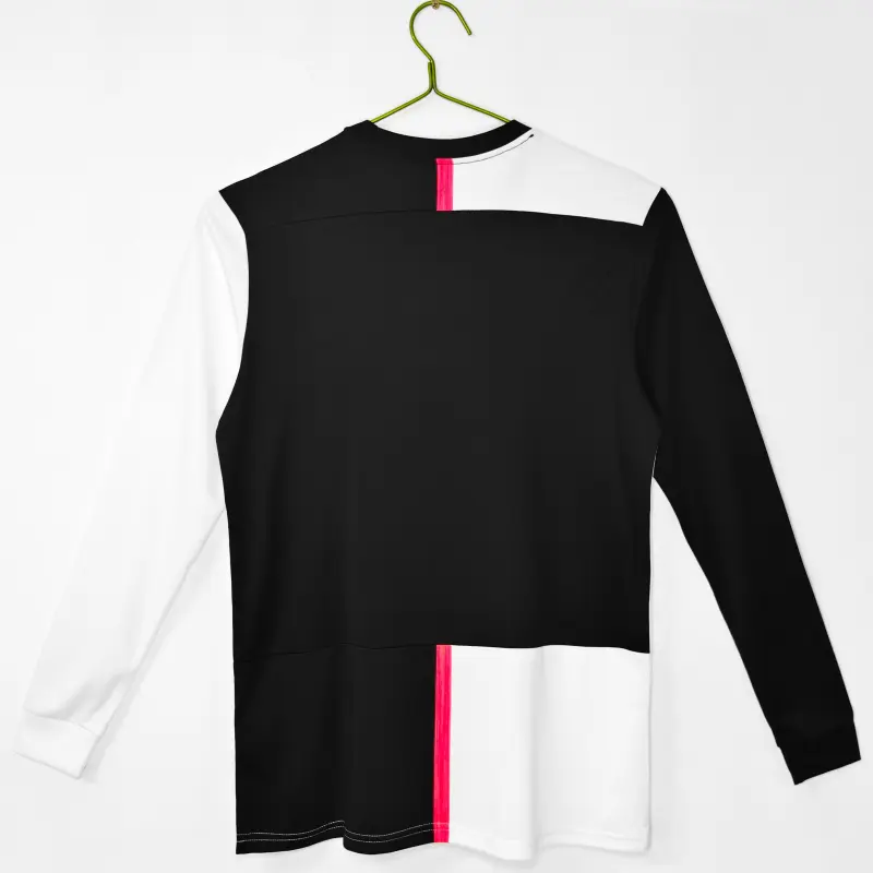 Camiseta Juventus Home Retro 2019/20 ML Negro/Blanco