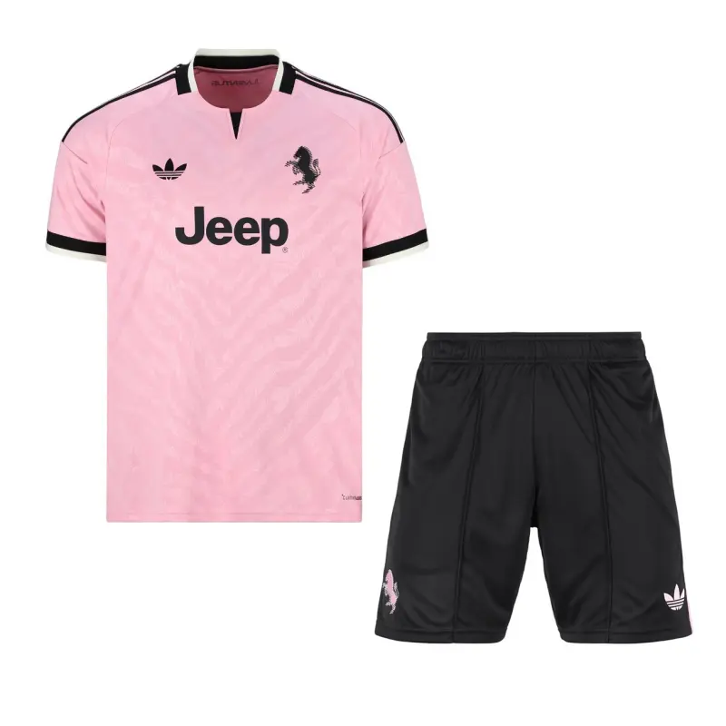 Camiseta Juventus Away 2026/2027 Rosa Niño Kit