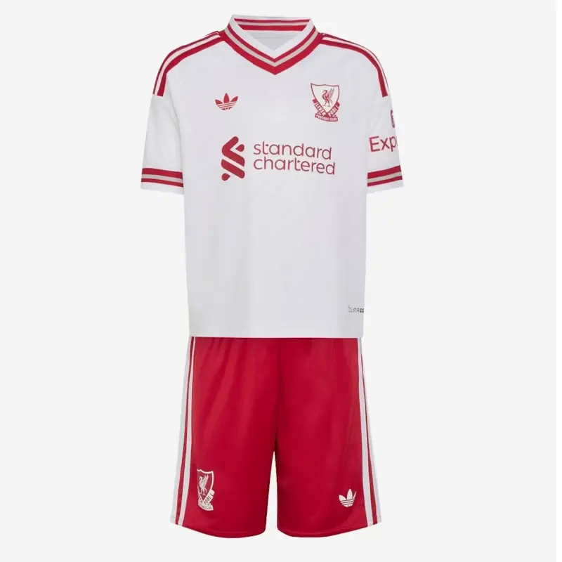 Camiseta Liverpool Away 2026/2027 Blanco Niño Kit