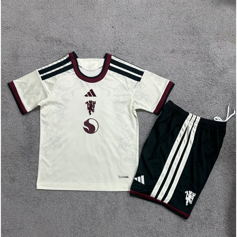 Camiseta Manchester United Third 2026/2027 Blanco Niño Kit