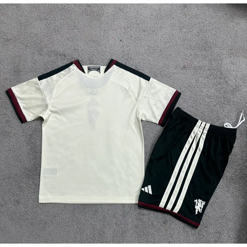 Camiseta Manchester United Third 2026/2027 Blanco Niño Kit