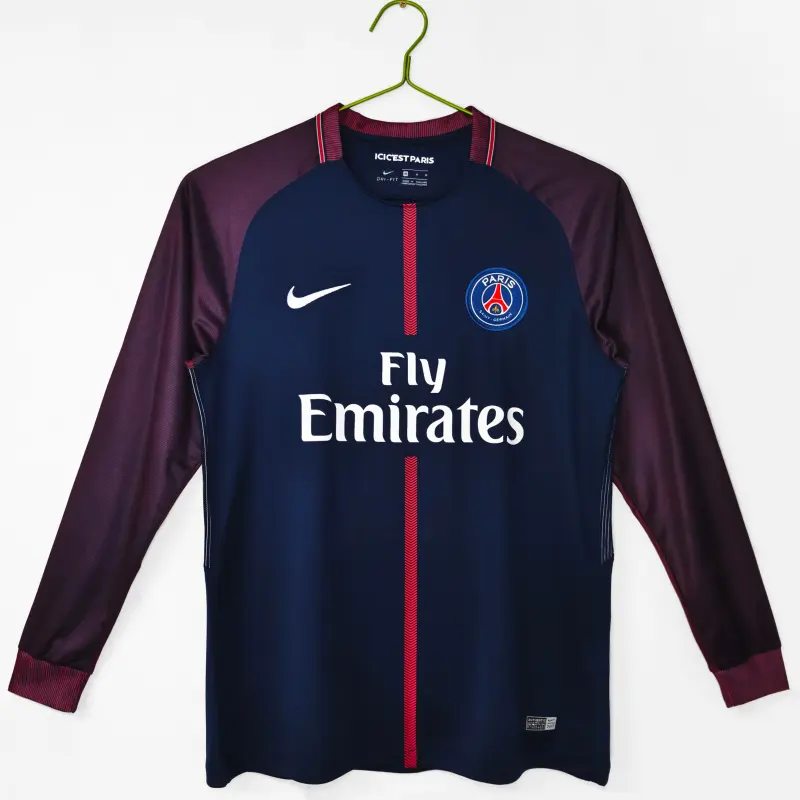 Camiseta PSG Home Retro 2017/18 ML Azul Marino