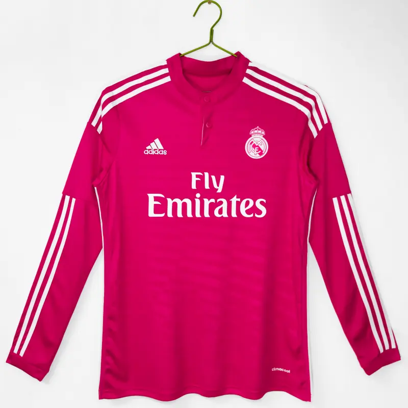 Camiseta Real Madrid Away Retro 2014/15 ML Rosa