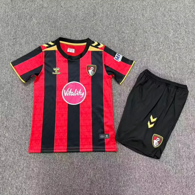 Camiseta AFC Bournemouth Home 2026/2027 Rojo/Negro Niño Kit