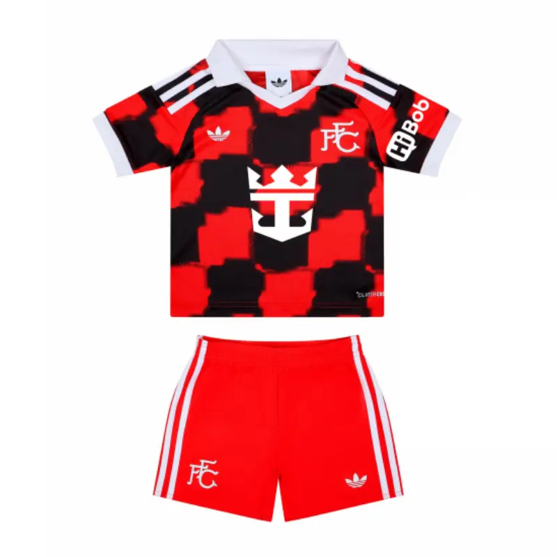 Camiseta Fulham F.C Away 2026/2027 Rojo/Negro Niño Kit