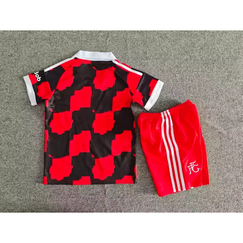 Camiseta Fulham F.C Away 2026/2027 Rojo/Negro Niño Kit