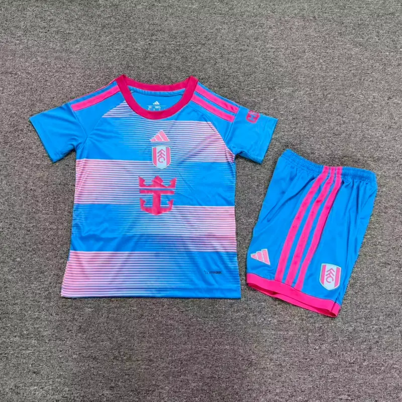 Camiseta Fulham F.C Third 2026/2027 Azul/Rosa Niño Kit