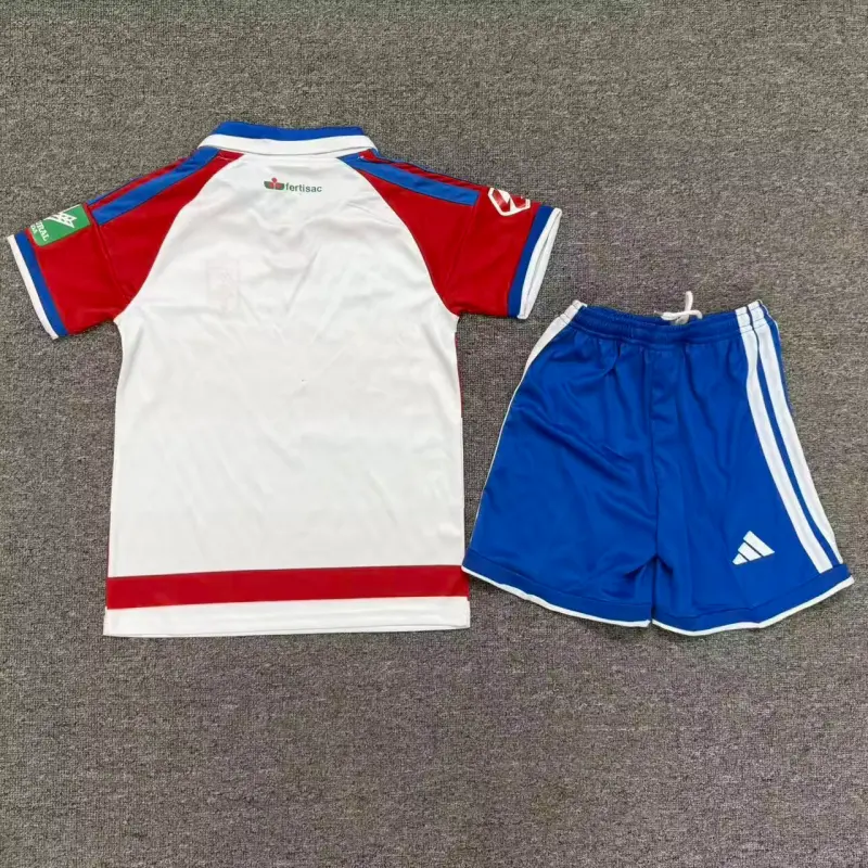 Camiseta Granada Home 2026/2027 Rojo/Blanco Niño Kit con Parche La Liga