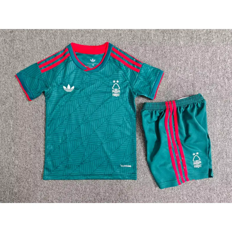 Camiseta Nottingham Forest Away 2026/2027 Verde Oscuro Niño Kit