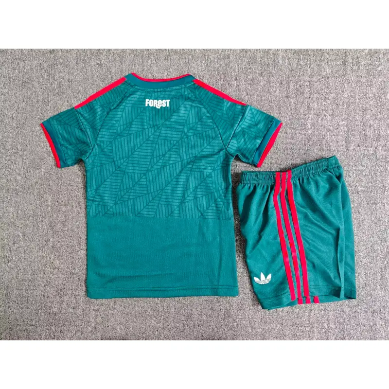 Camiseta Nottingham Forest Away 2026/2027 Verde Oscuro Niño Kit