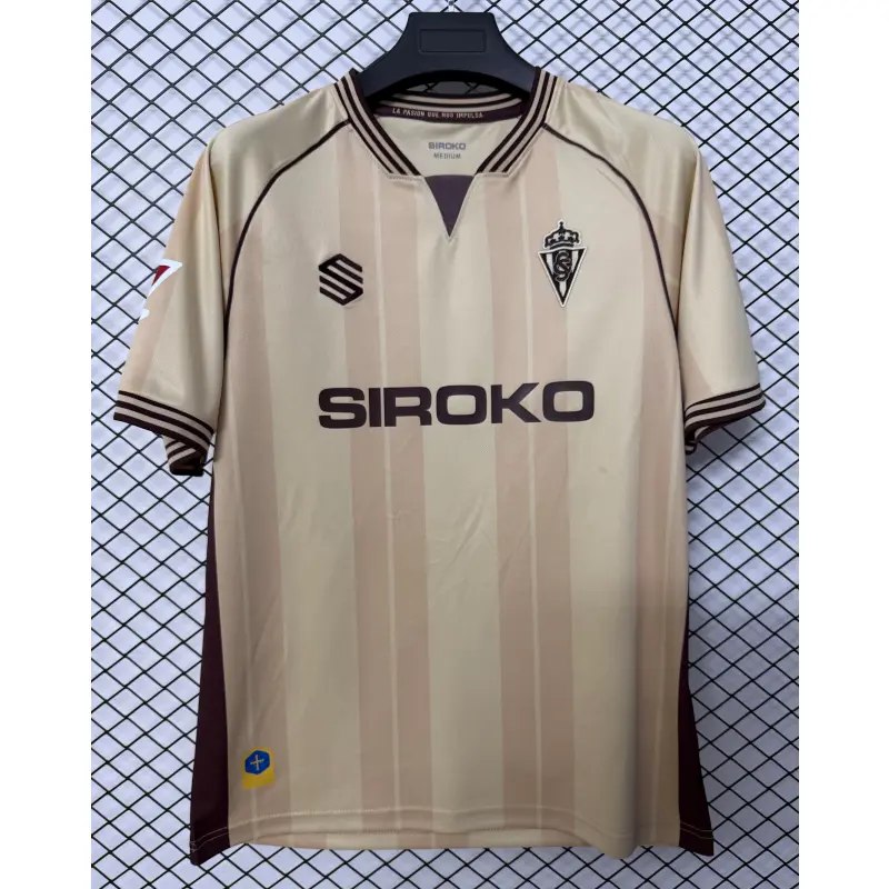 Camiseta Sporting de Gijón Third 2026/2027 Marrón con Parche La Liga