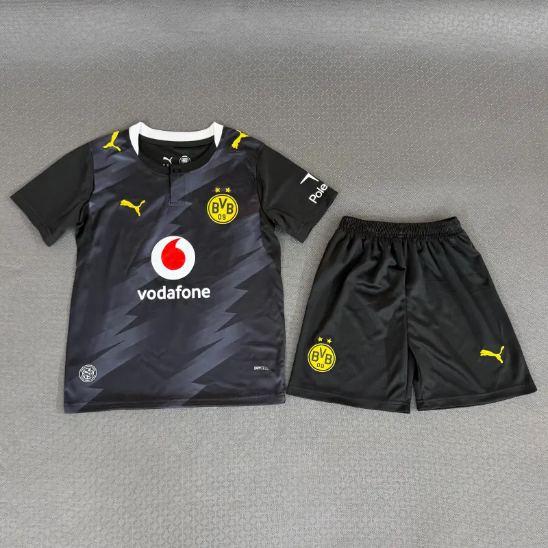 Camiseta Borussia Dortmund Away 2026/2027 Negro Niño Kit