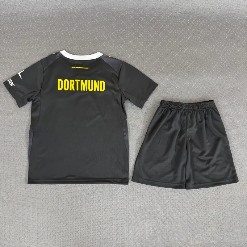 Camiseta Borussia Dortmund Away 2026/2027 Negro Niño Kit