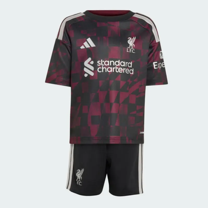 Camiseta Liverpool Third 2026/2027 Negro/Rojo Oscuro Niño Kit