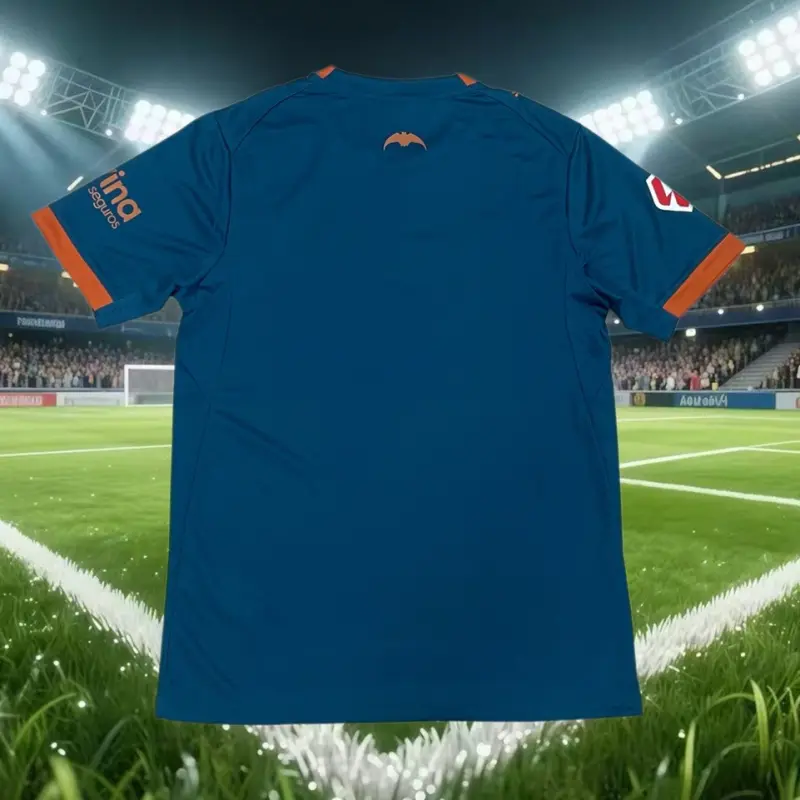 Camiseta Valencia Away 2026/2027 Azul con Parche La Liga
