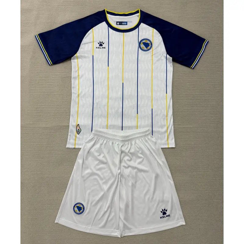 Camiseta Bosnia y Herzegovina Away Equipación Mundial 2026 Blanco Niño Kit