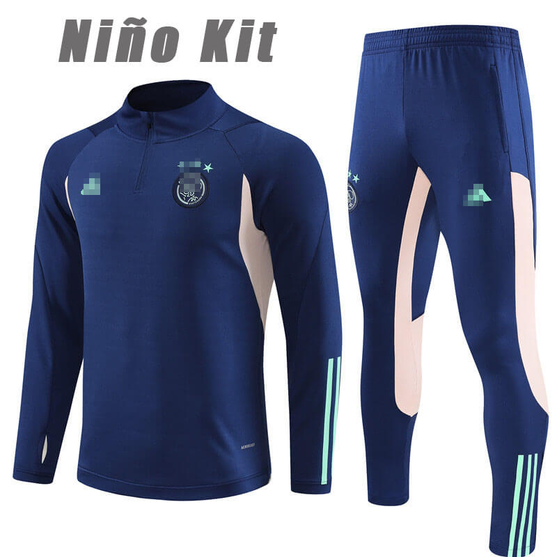 Sudadera Entrenamiento Ajax de Ámsterdam 2023/2024 Niño Kit Azul Oscuro